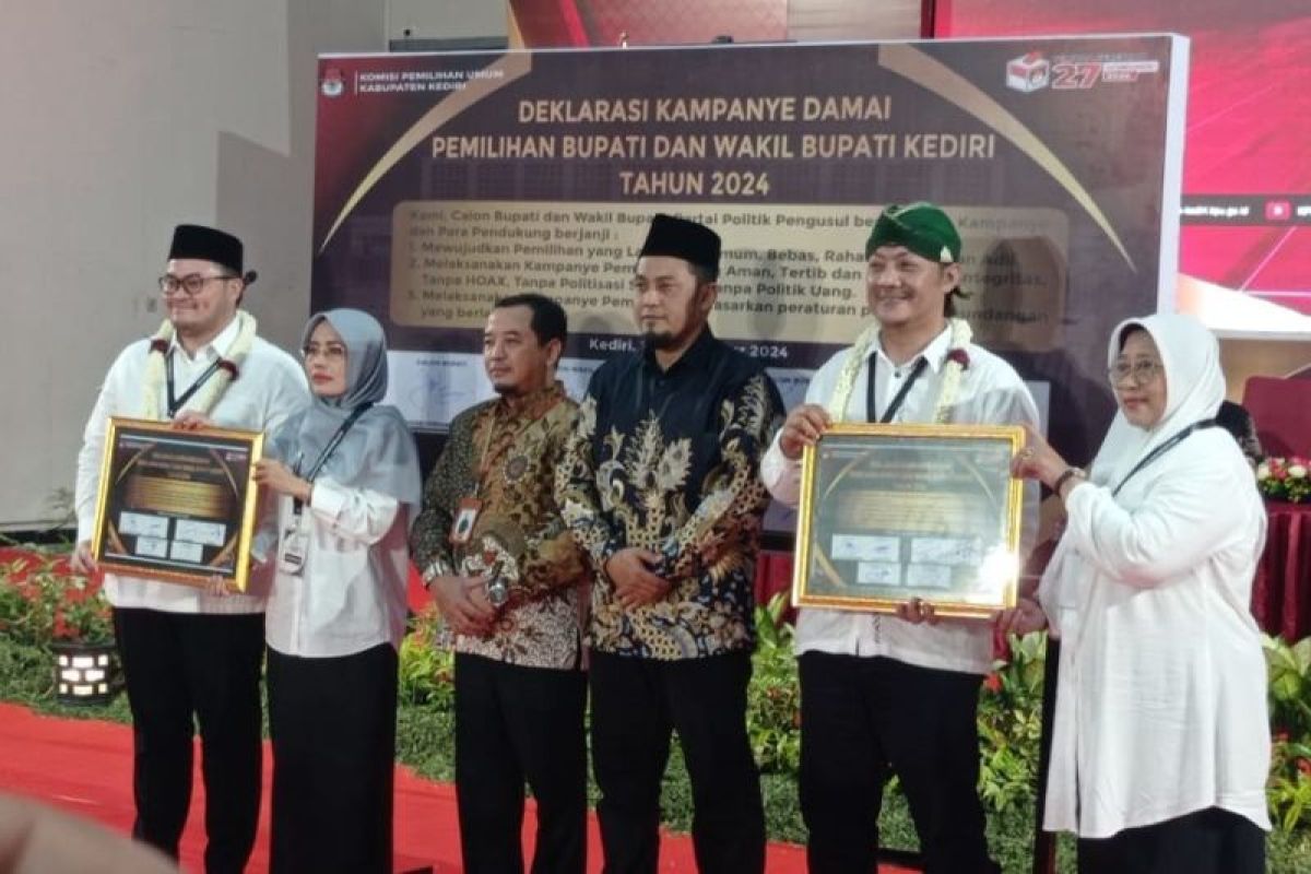 KPU Kabupaten Kediri deklarasikan pilkada damai