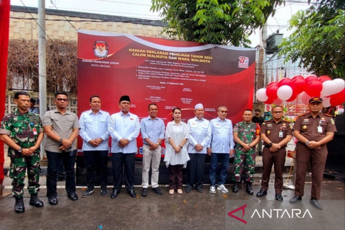 Tiga paslon peserta Pilkada Kota Medan gelar deklarasi damai, ini tujuannya