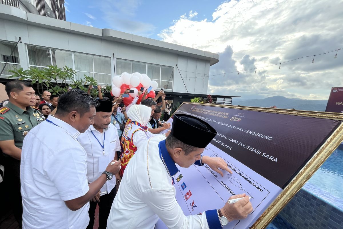 Empat pasang calon Wali Kota Ambon deklarasi kampanye damai