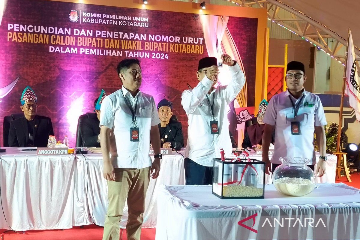 KPU Kotabaru tetapkan nomor urut Paslon Bupati Wakil Bupati