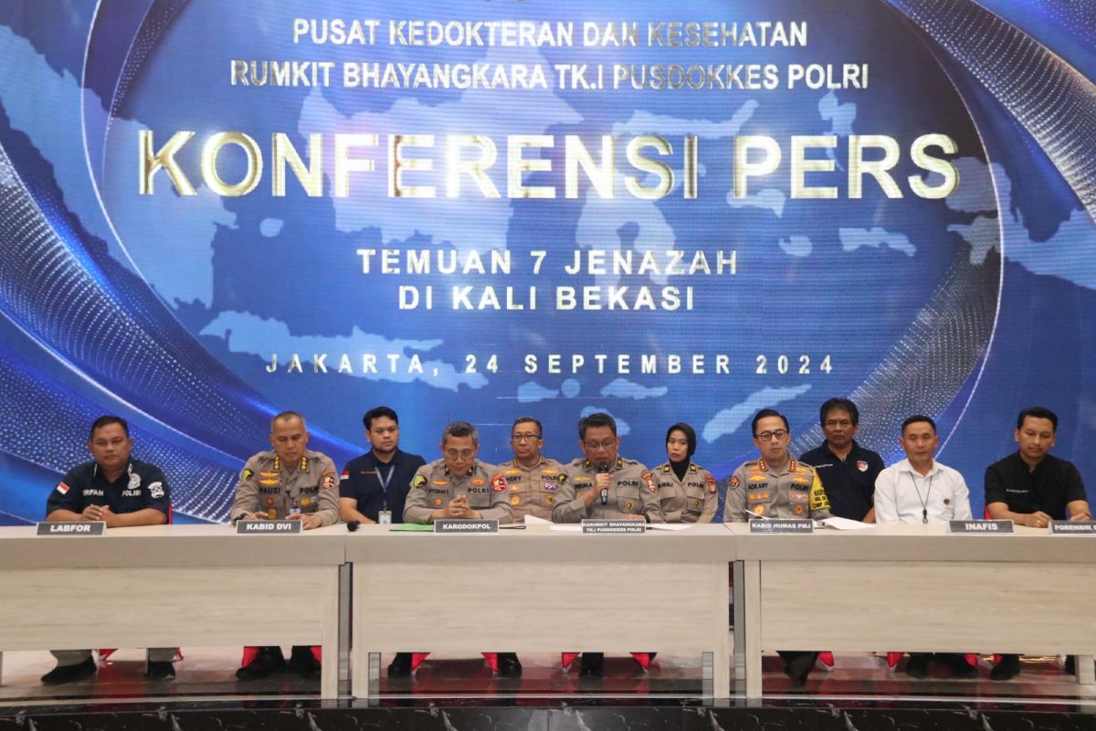 Polisi: Identifikasi 7 jasad Kali Bekasi dilakukan secara profesional