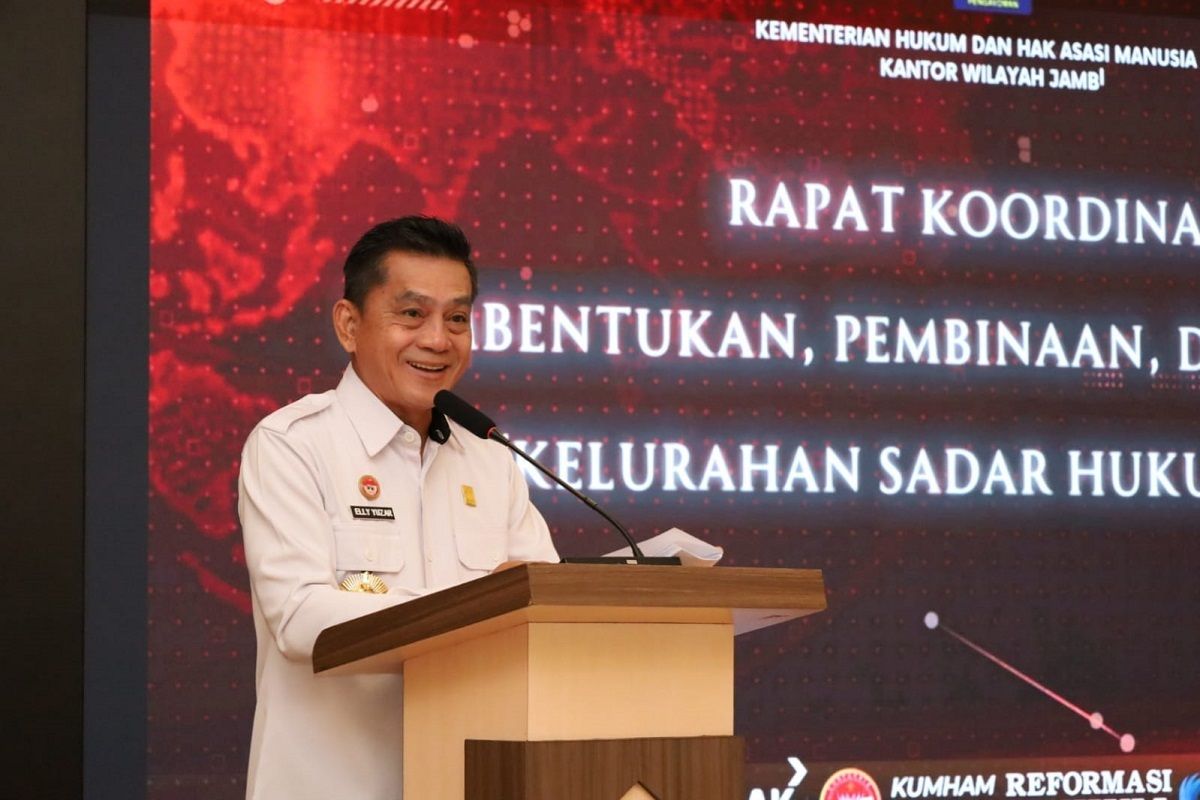 Tingkatkan kesadaran hukum masyarakat, Kanwil Kemenkumham Jambi gelar rapat koordinasi pembentukan desa/kelurahan sadar hukum