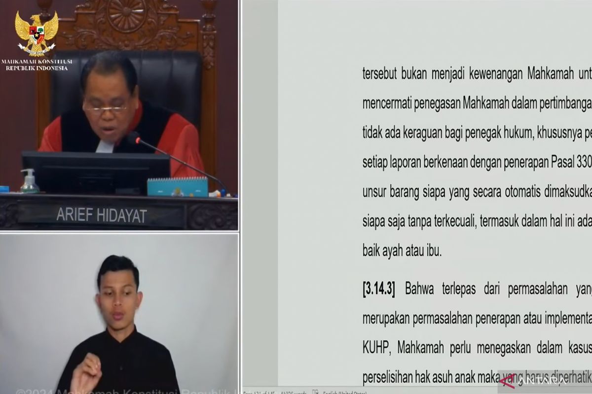 MK tegaskan orang tua kandung yang ambil paksa anak bisa dipidana