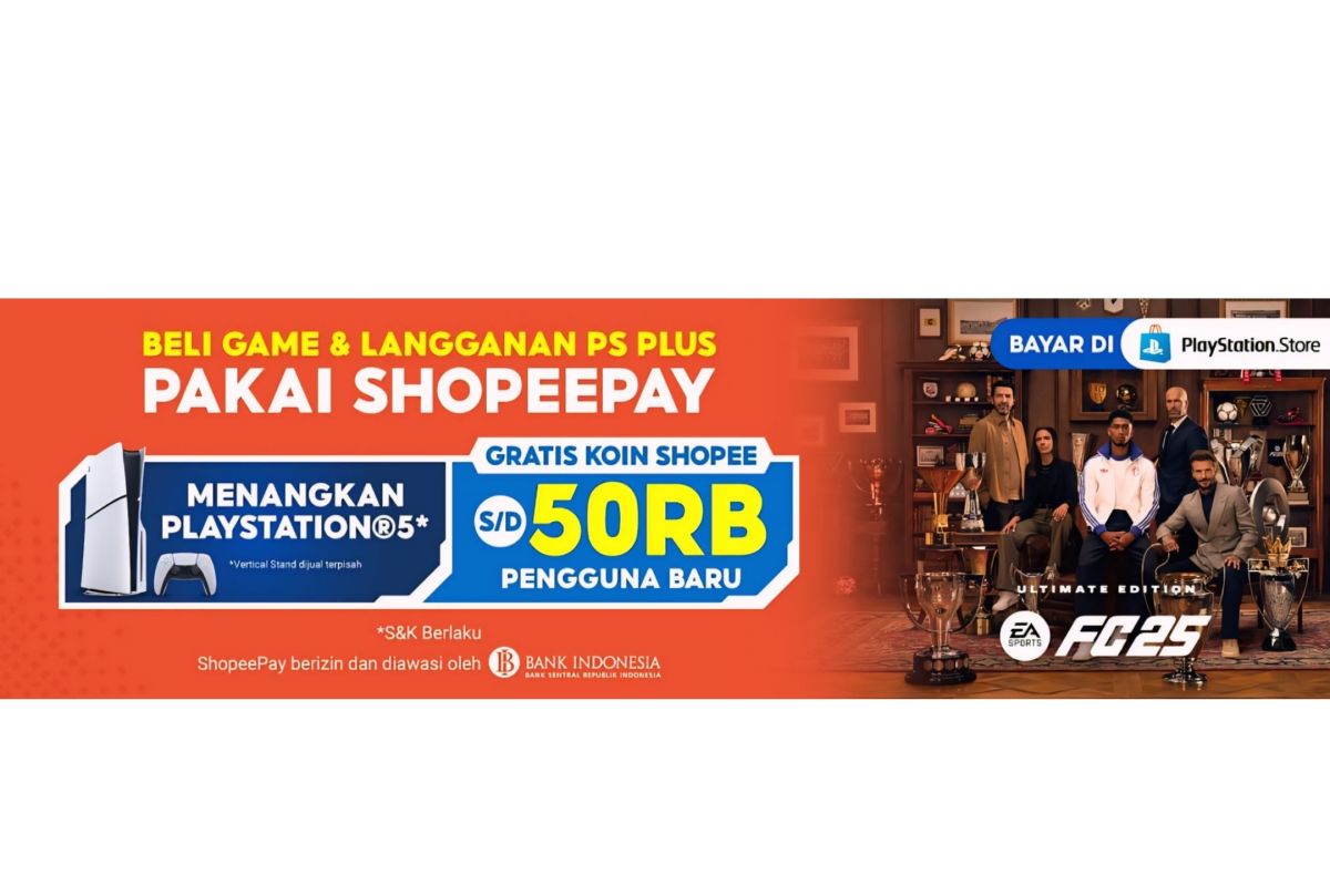 Kolaborasi ShopeePay & PlayStation Store permudah transaksi pembayaran