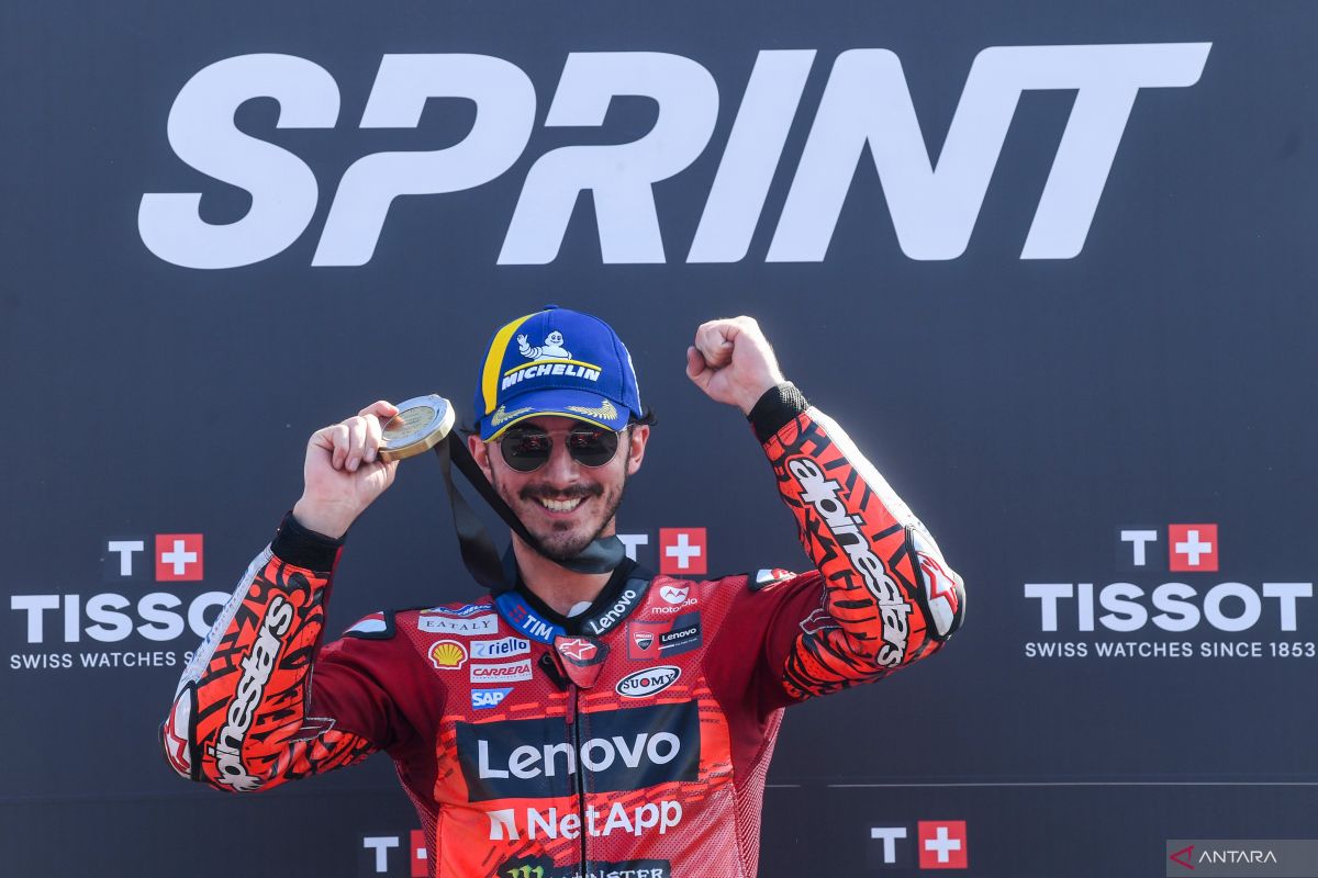 Hasil Sprint race MotoGP Jepang 2024: Bagnaia perkecil margin dari Martin usai menang di Motegi