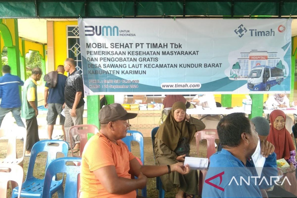 Warga Sawang Laut antusias berobat gratis di Mobil Sehat PT Timah