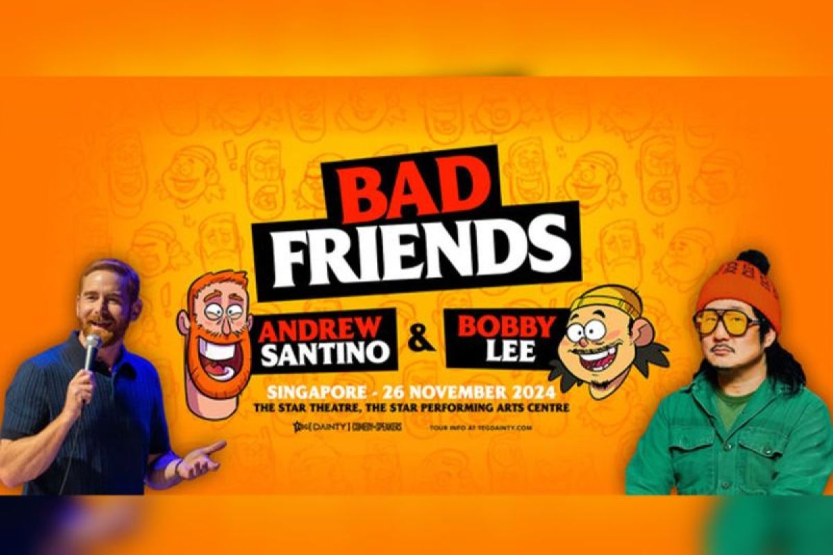 Comedians Andrew Santino And Bobby Lee Are Bringing Their Hit Podcast Live Show "Bad Friends" To Singapore