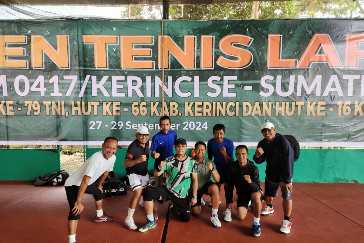 Tim tenis Pasbar raih sejumlah gelar pada turnamen tenis Piala Dandim Kerinci 0417 Tahun 2024