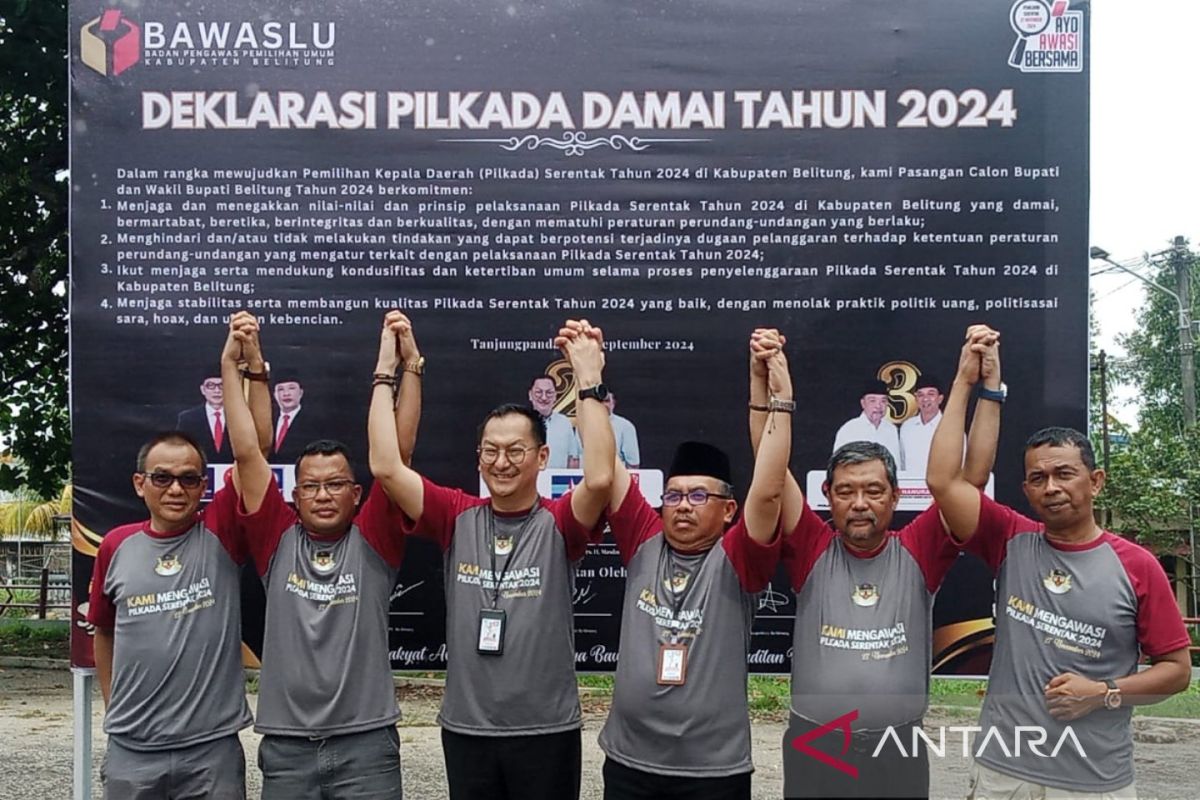 Bawaslu Belitung deklarasi pemilu damai