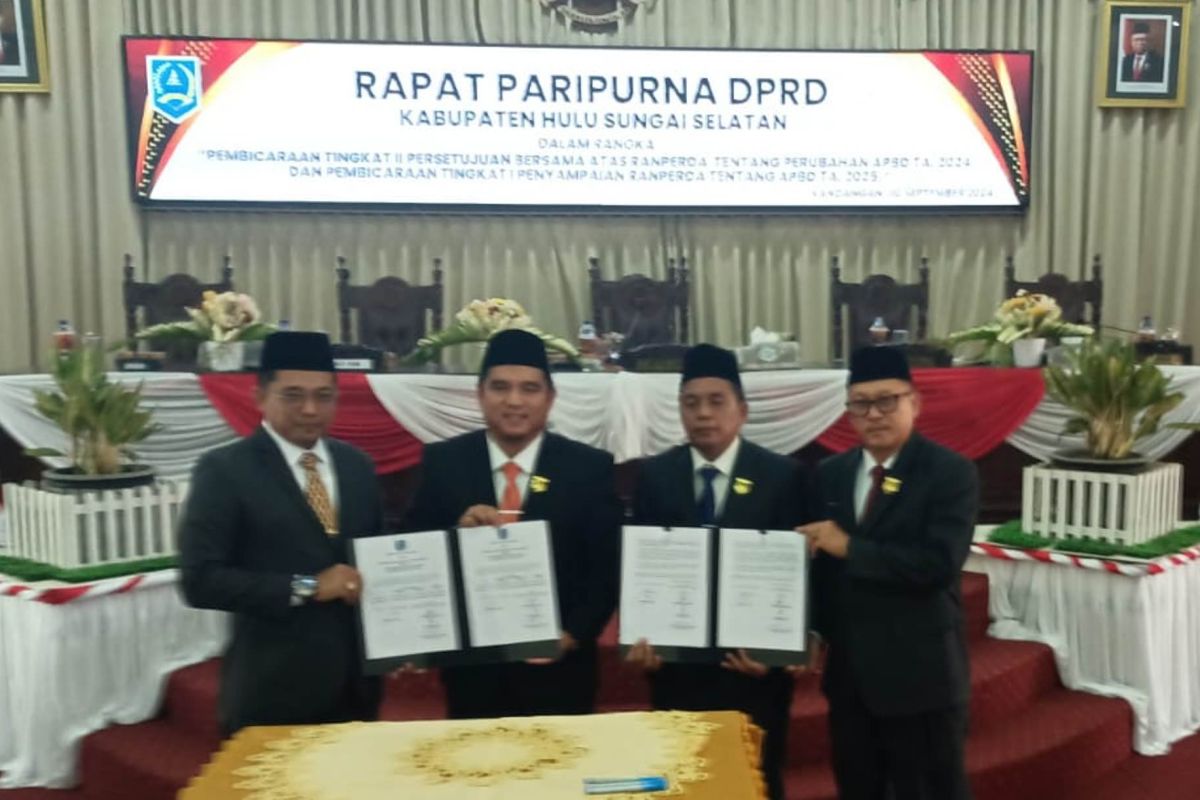 DPRD HSS setujui penetapan raperda perubahan APBD 2024