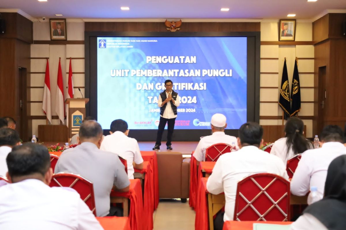 Kemenkumham Jambi tingkatkan pengawasan melalui penguatan unit pemberantasan pungli dan gratifikasi Tahun 2024