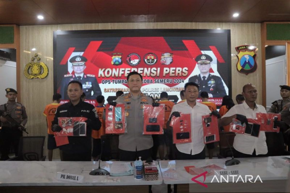 Polres Lamongan ungkap delapan kasus narkoba dalam 11 hari