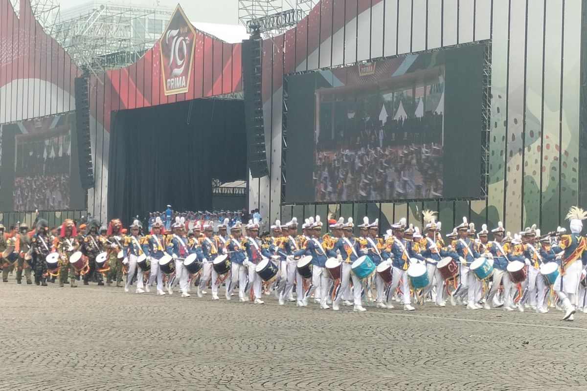 TNI gelar gladi bersih pertama acara HUT ke-79 di silang Monas