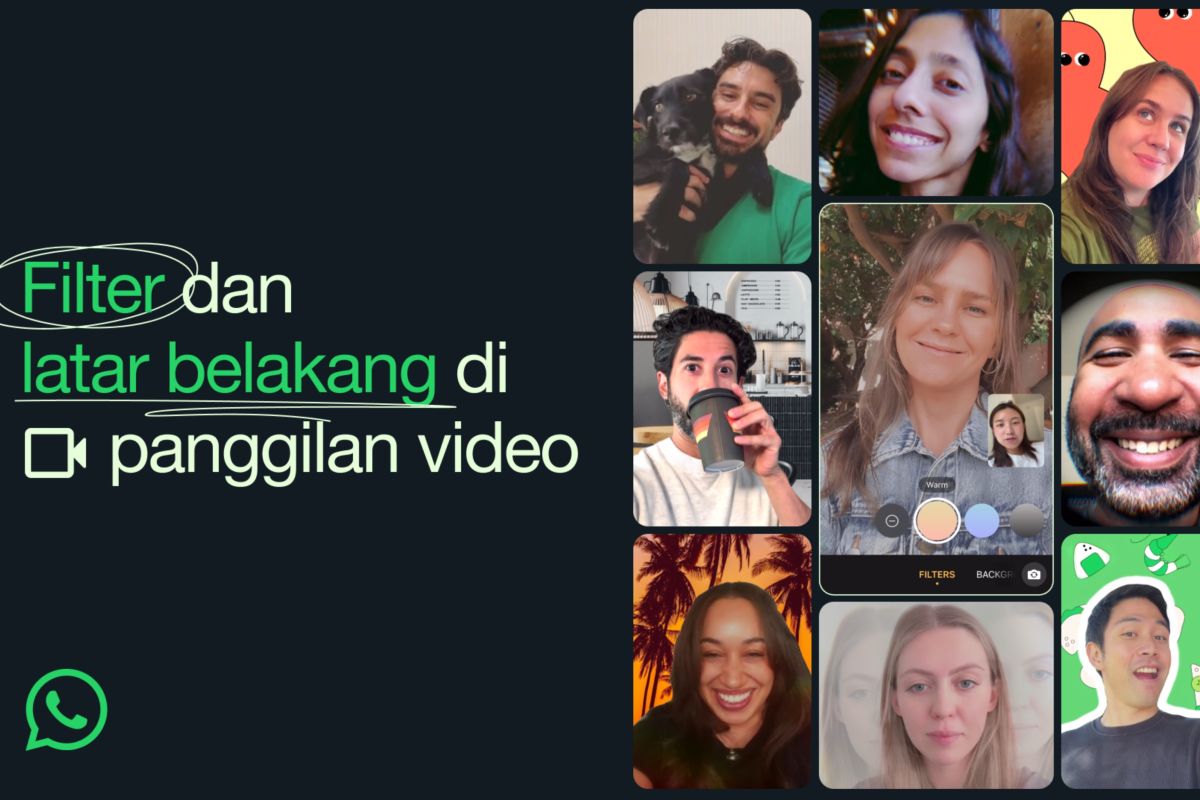 WhatsApp hadirkan filter dan latar belakang untuk panggilan video