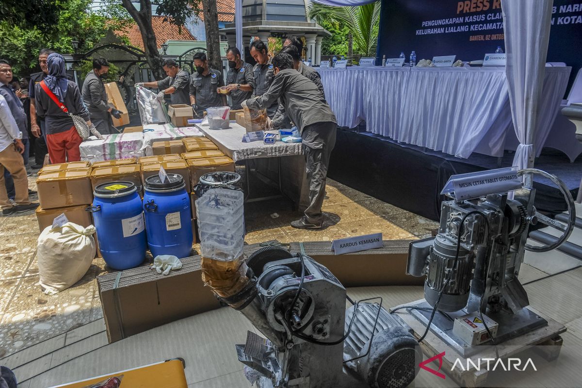 Pengungkapan laboratorium rahasia narkotika di Serang