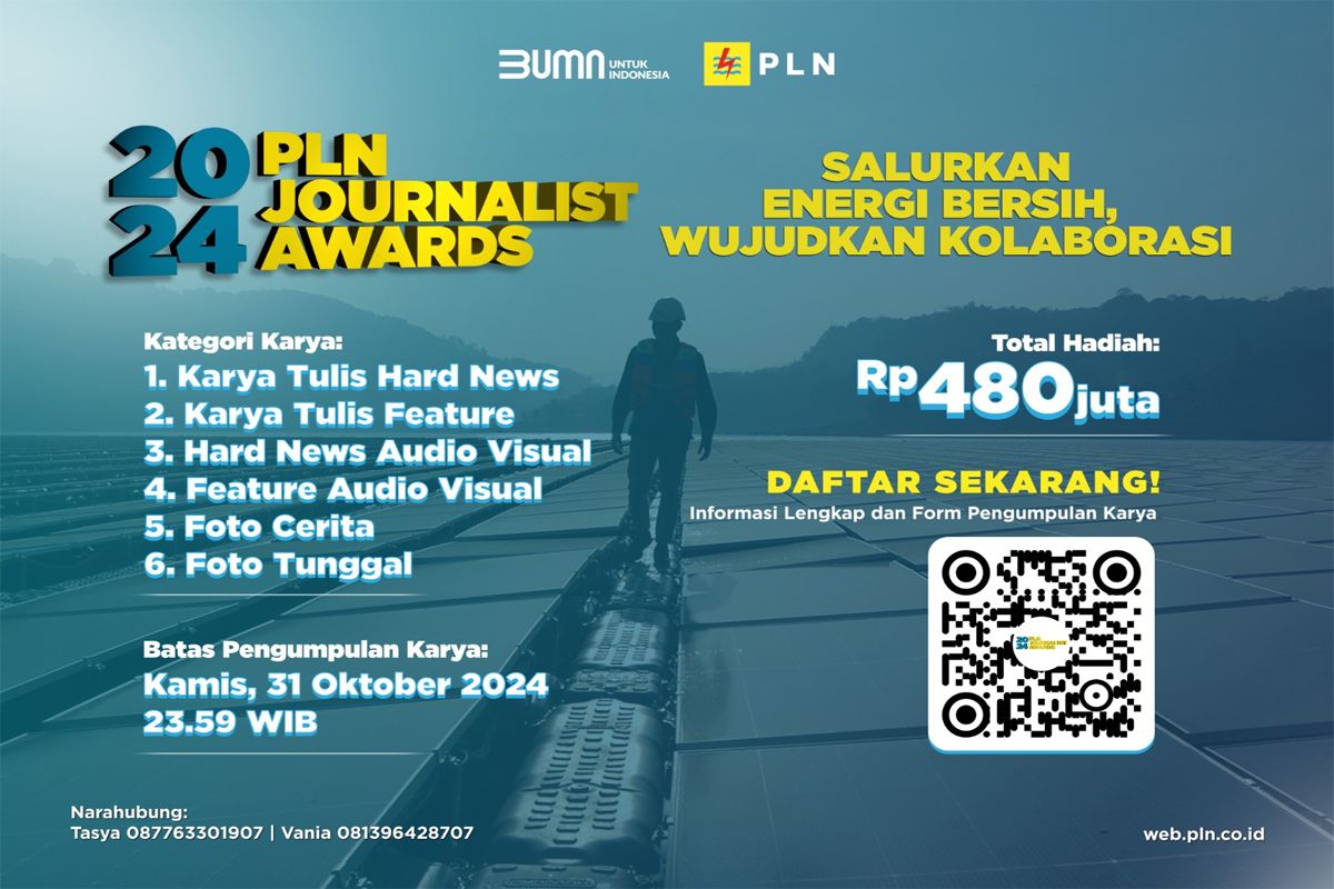 Yuk daftarkan karya jurnalistikmu pada PLN Journalist Award 2024