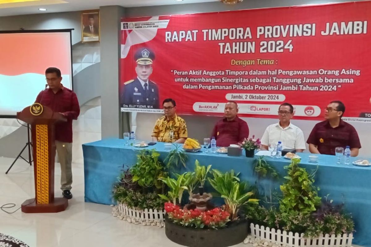 Kemenkumham Jambi gelar rapat koordinasi tim pengawasan orang asing (Timpora) Tahun 2024