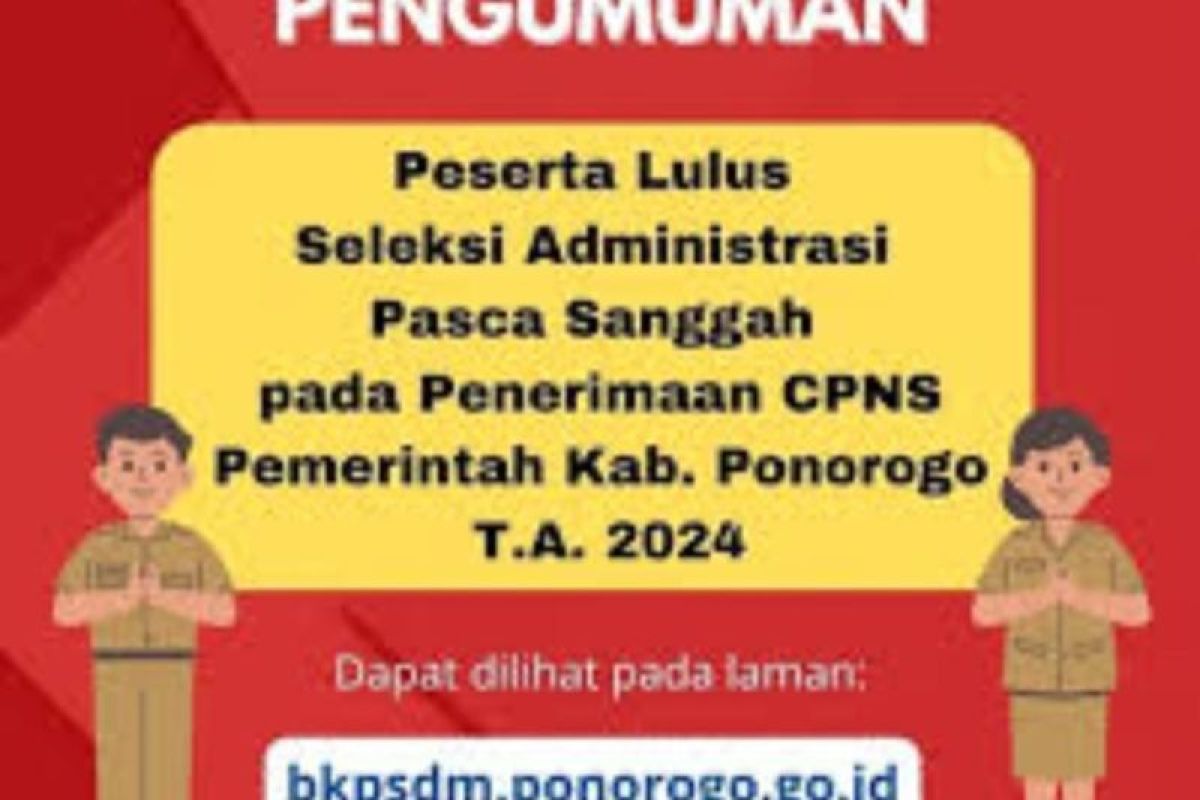 Ponorogo umumkan program seleksi tenaga PPPK untuk 691 formasi