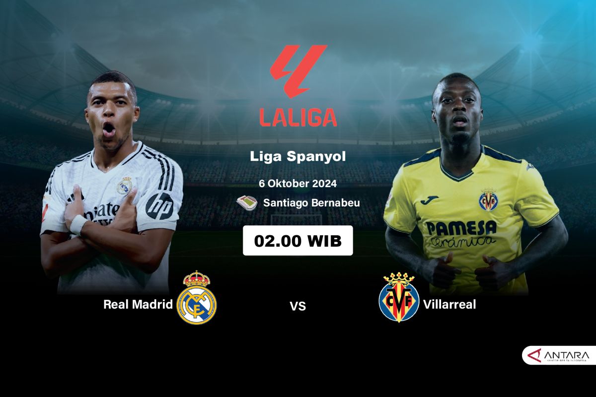 Prediksi Real Madrid vs Villarreal, skor, head to head dan susunan pemain