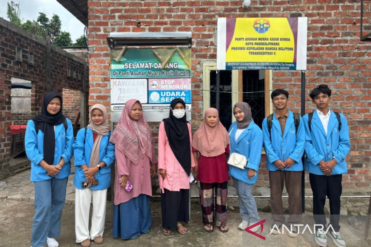 Mahasiswa UBB kunjungi panti asuhan Muara Kasih Bunda Pangkalpinang