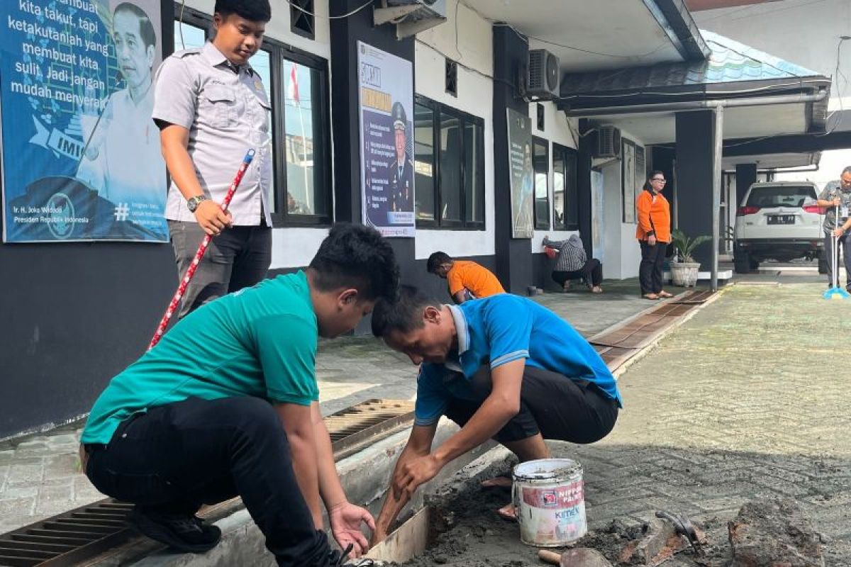 Rudenim Medan gotong royong wujudkan kebersihan lingkungan