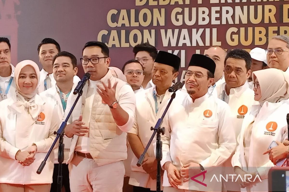 Ridwan Kamil nilai debat pertama berjalan damai dan bisa naik kelas