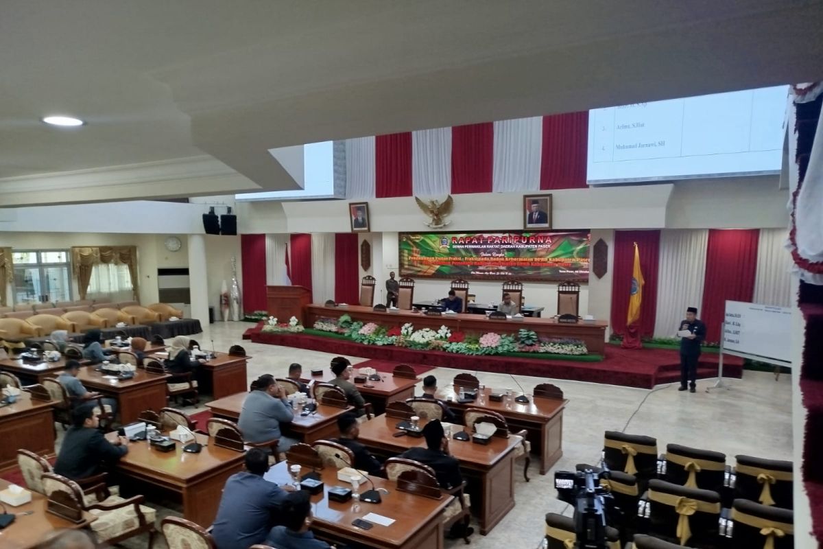 DPRD Paser gelar paripurna tetapkan alat kelengkapan dewan