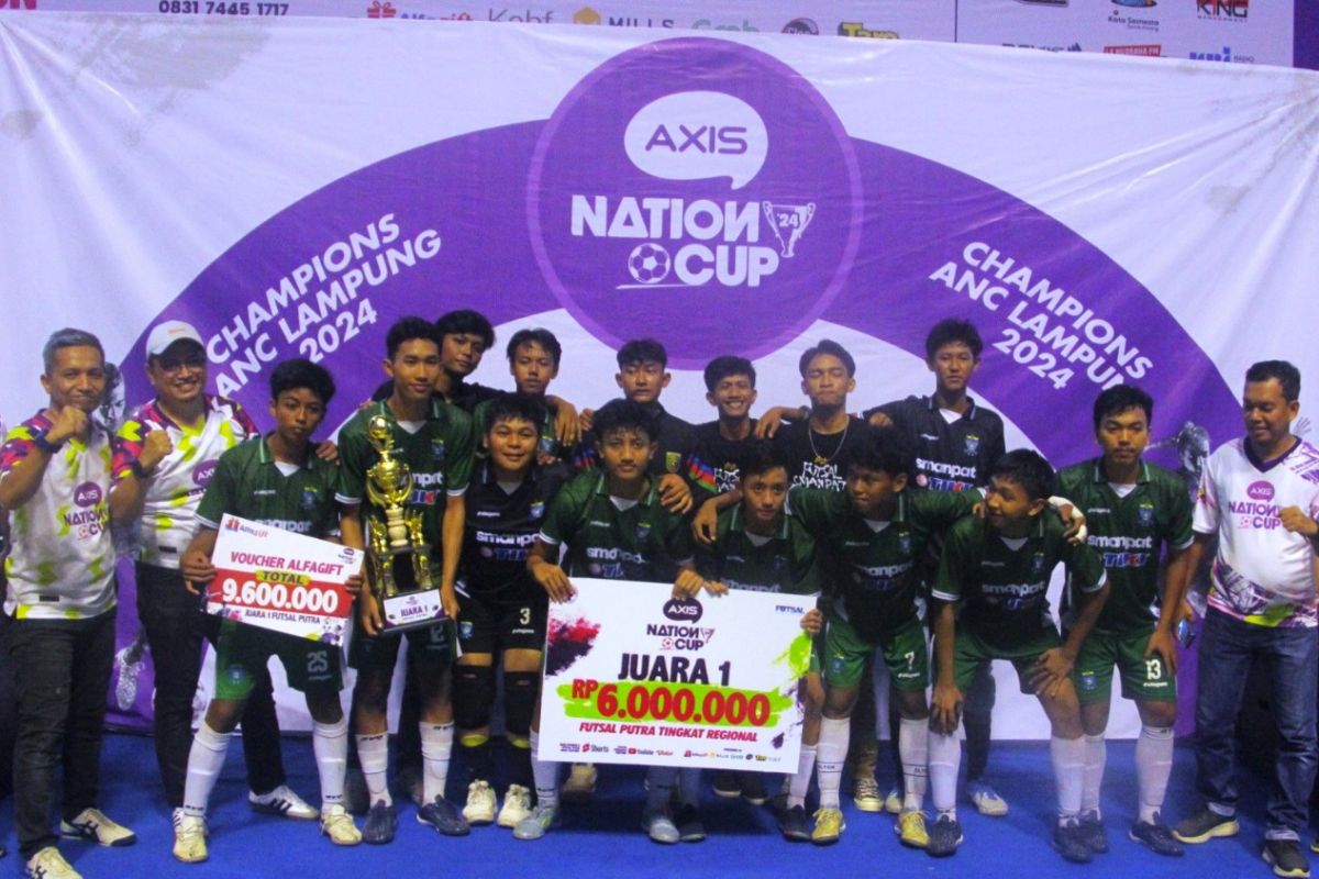 SMAN 4 Metro kembali raih juara 1 Turnamen Futsal Pelajar AXIS Nation Cup 2024 di Lampung