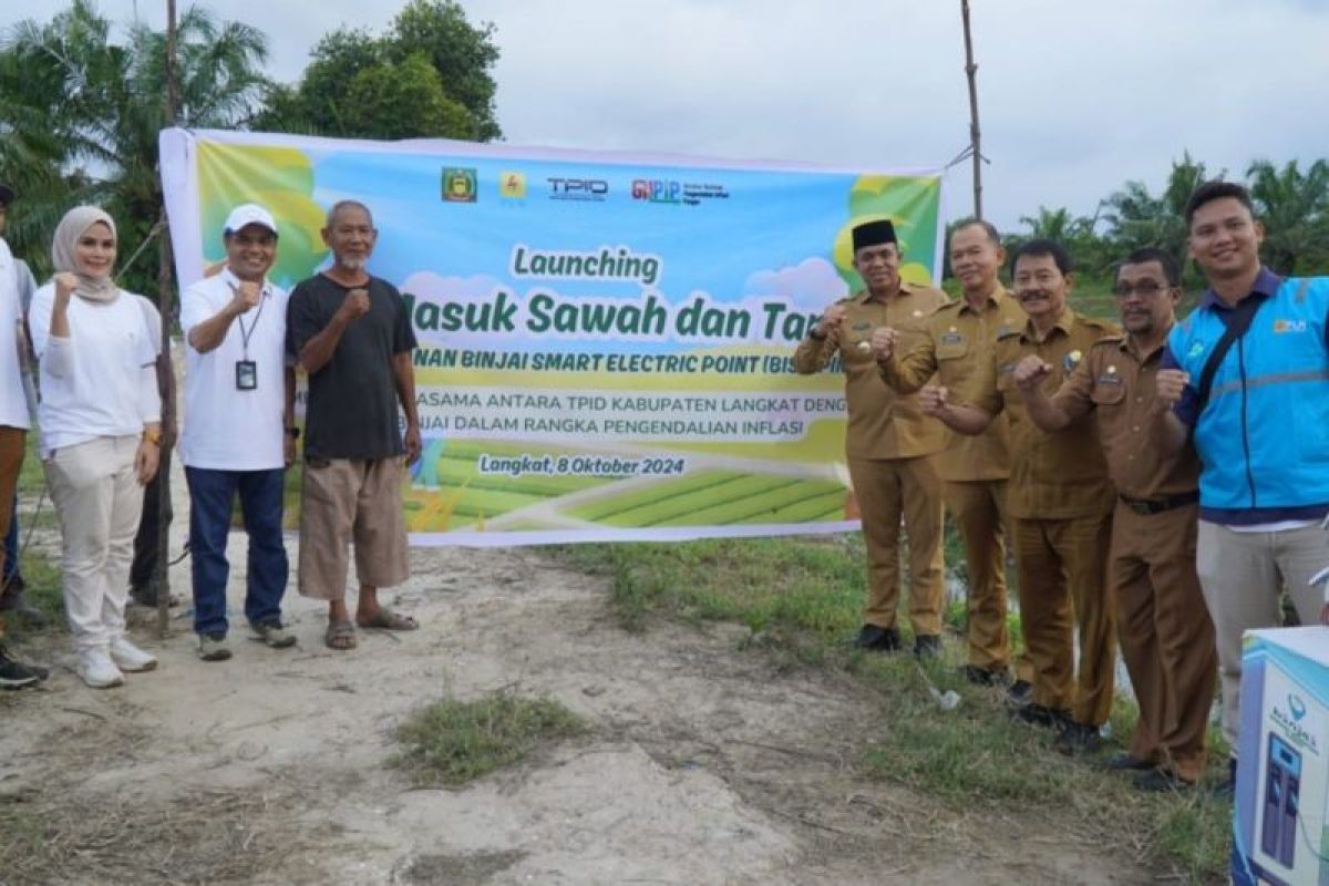 PLN UP3 Binjai realisasikan program listrik masuk tambak di Gebang