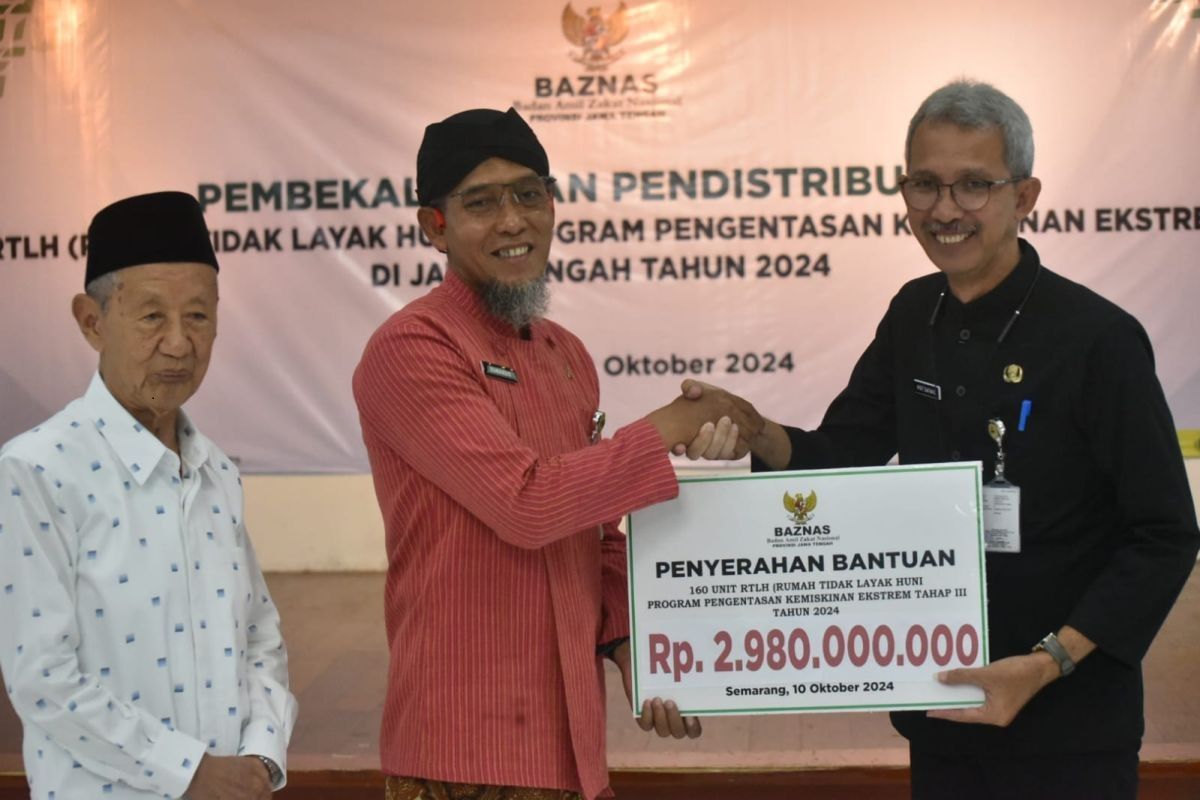 Baznas Jateng salurkan bantuan perbaikan rumah senilai Rp2,98 miliar