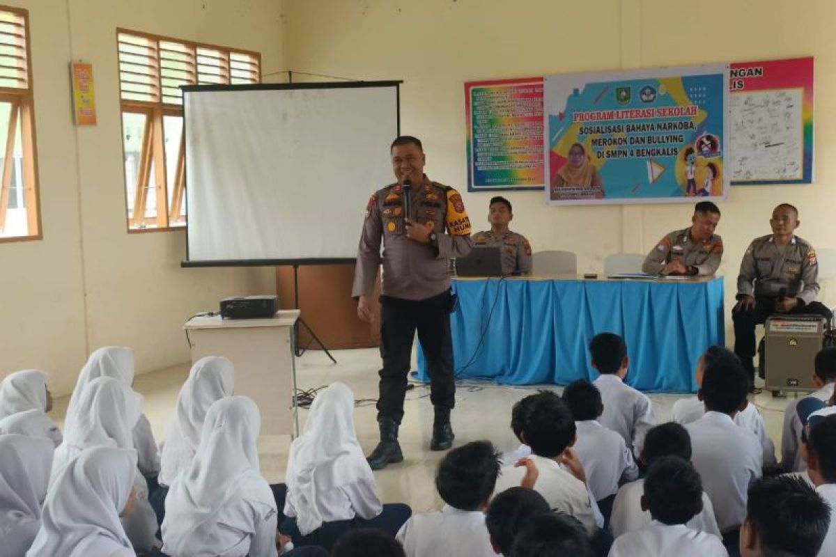 Polres Bengkalis gelar sosialisasi narkoba dan anti perundungan