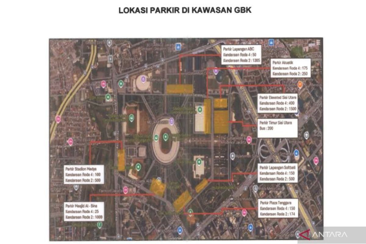 Ini sembilan kantong parkir saat acara Jakarta Running Fest 2024
