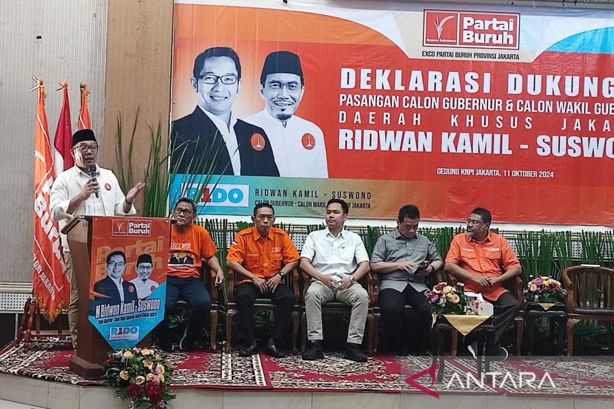 Partai Buruh dukung paslon Ridwan Kamil-Suswono di Pilkada Jakarta