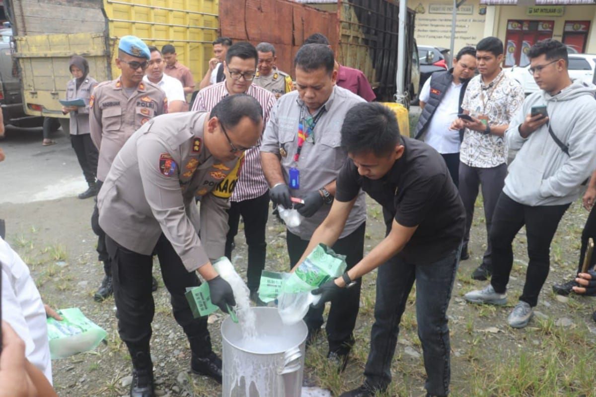 Polres Langkat musnahkan 21 kilogram  sabu-sabu pengungkapan dua bulan