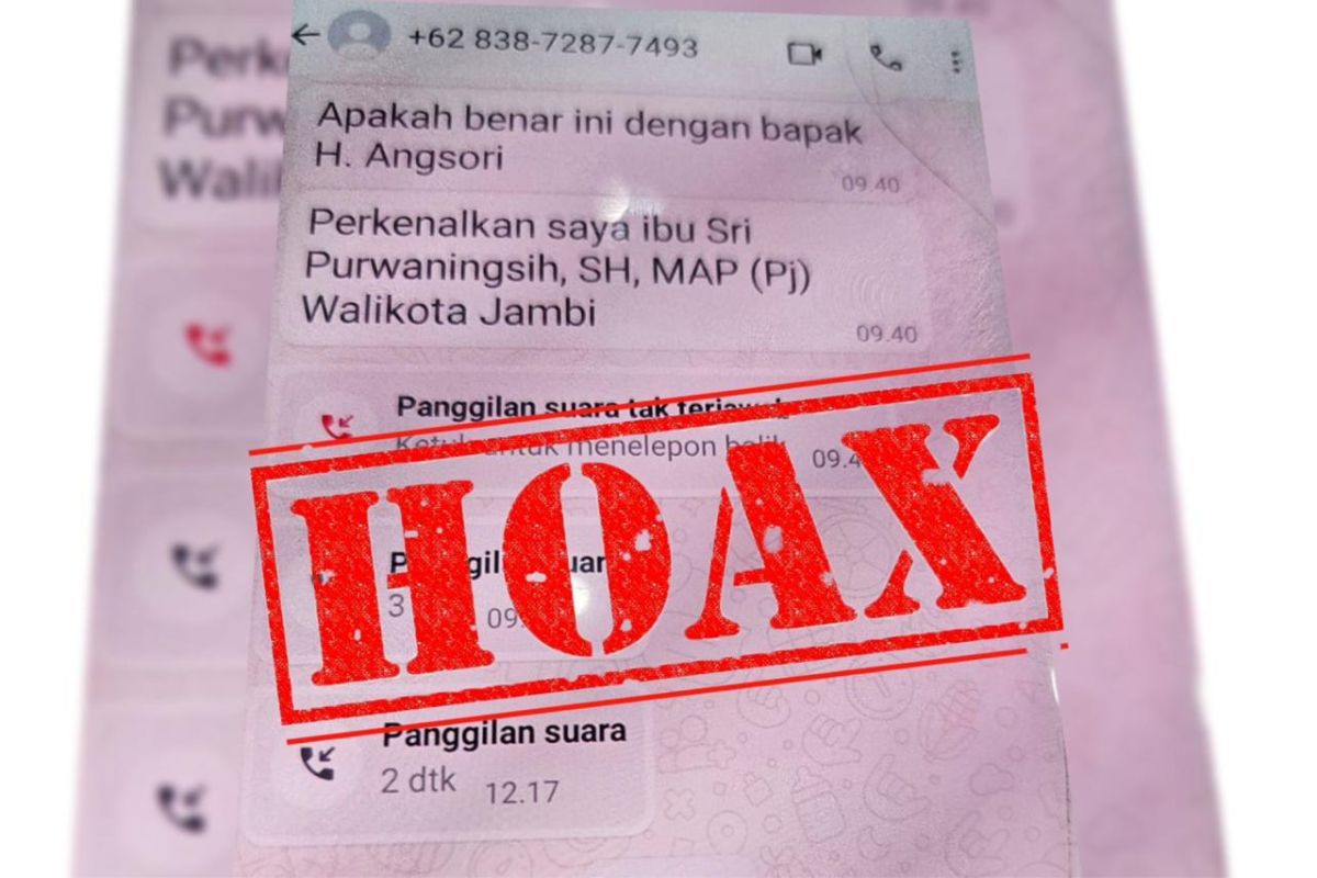 Pemkot minta masyarakat tidak percaya akun WA mengaku PJ Wali Kota Jambi