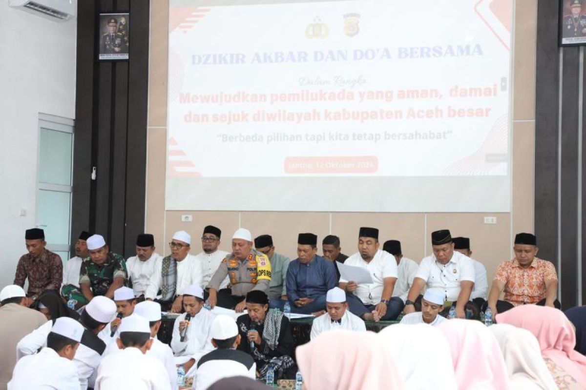 Pj Bupati: Zikir dan doa bersama bagian ikhtiar Pilkada damai di Aceh Besar