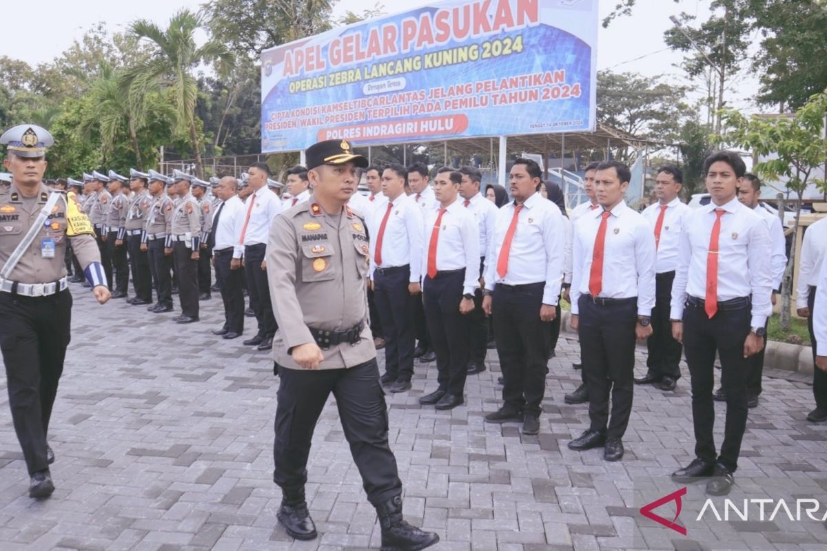 963 aparat diturunkan saat Operasi Zebra Lancang Kuning di Inhu