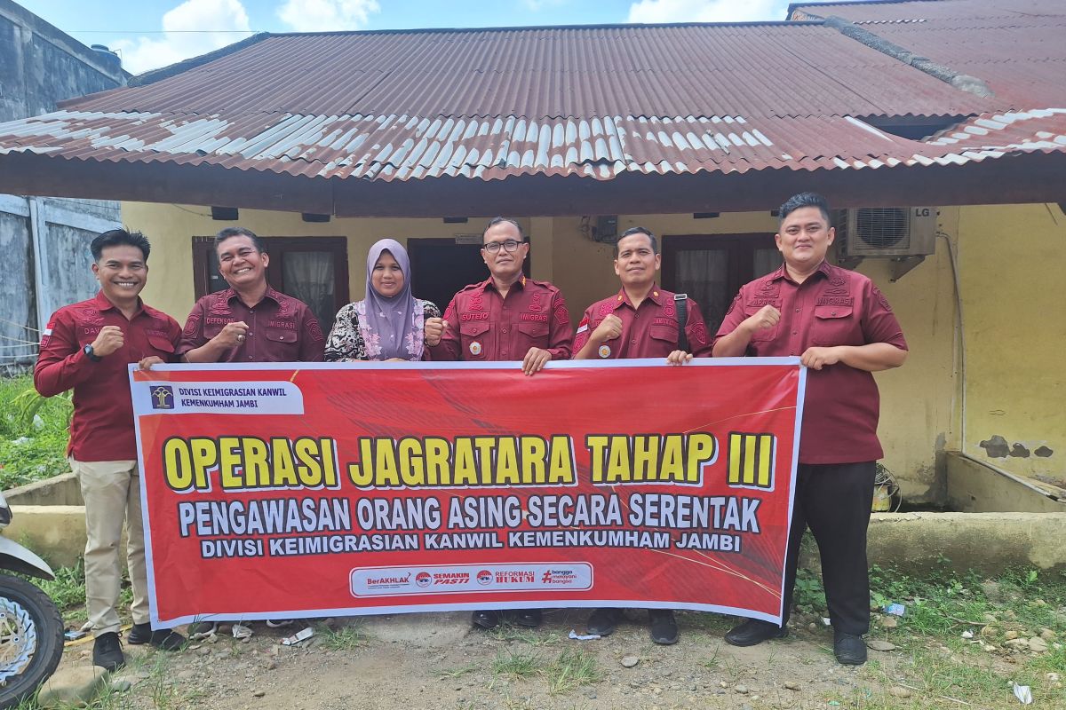 Divisi Keimigrasian pada Kanwil Kemenkumham Jambi Gelar Operasi Jagratara Tahap III