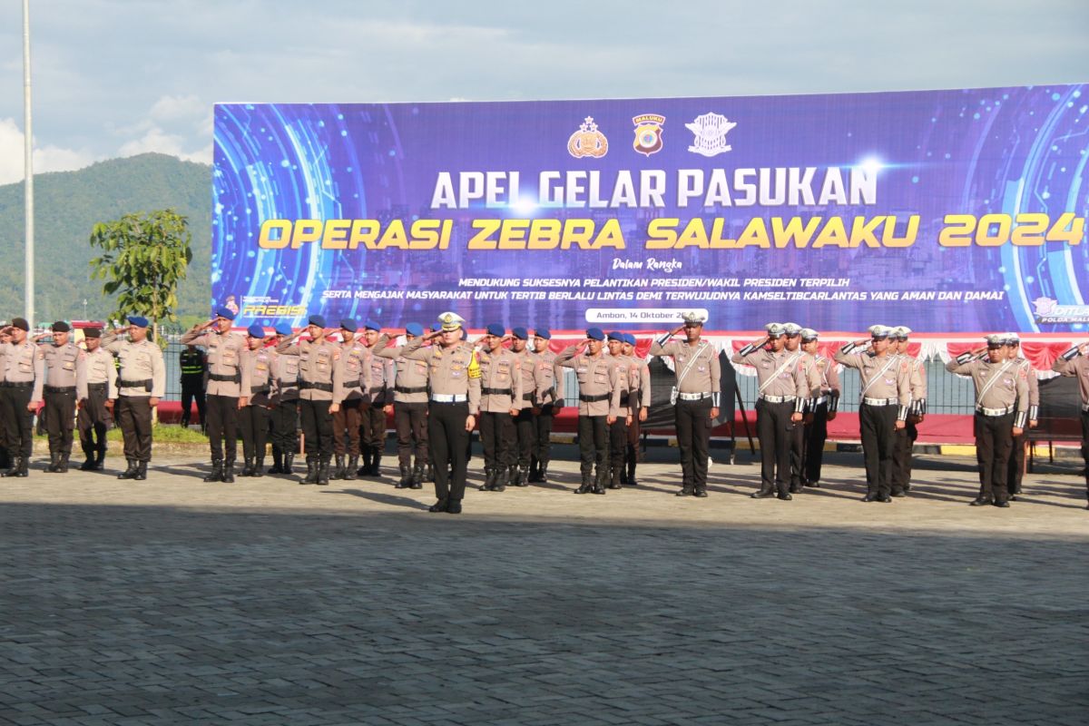 Polda Maluku  deteksi dini lokasi rawan laka lantas dalam Operasi Zebra