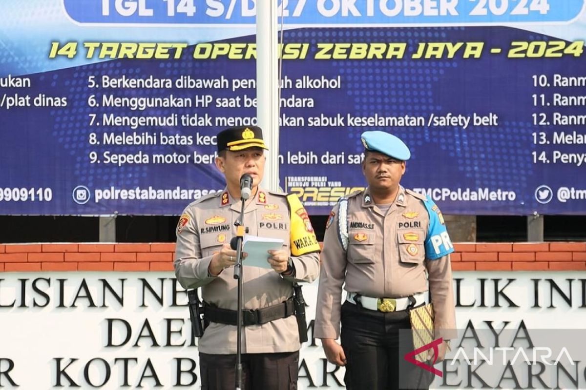 Polres Bandara prioritaskan tindak lima pelanggaran di Operasi Zebra Jaya