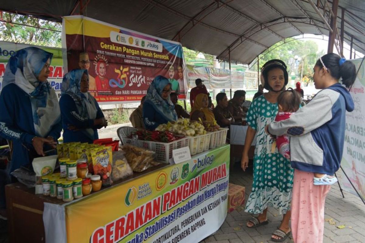 Gerakan Pangan Murah warnai peringatan HUT Ke-355 Sulsel di Kabupaten Sidrap