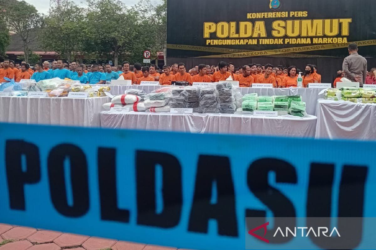 Polda Sumut tangkap 105 tersangka kasus narkoba dalam  sepekan