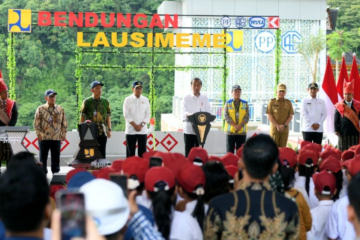 Presiden resmikan Bendungan Lausimeme, Pj Gubsu sebut ini salah satu manfaatnya