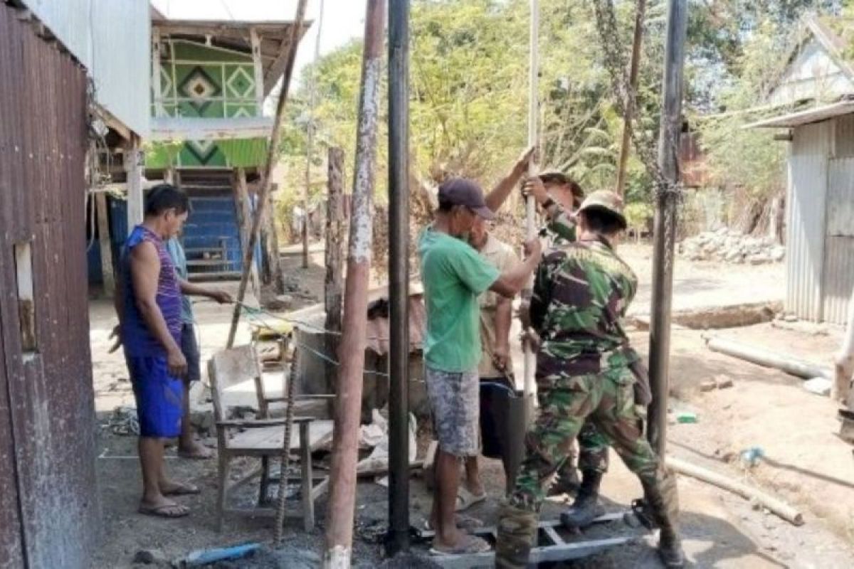 Satgas TMMD Kodam XIV/Hasanuddin membangun tiga sumur bor di Jeneponto