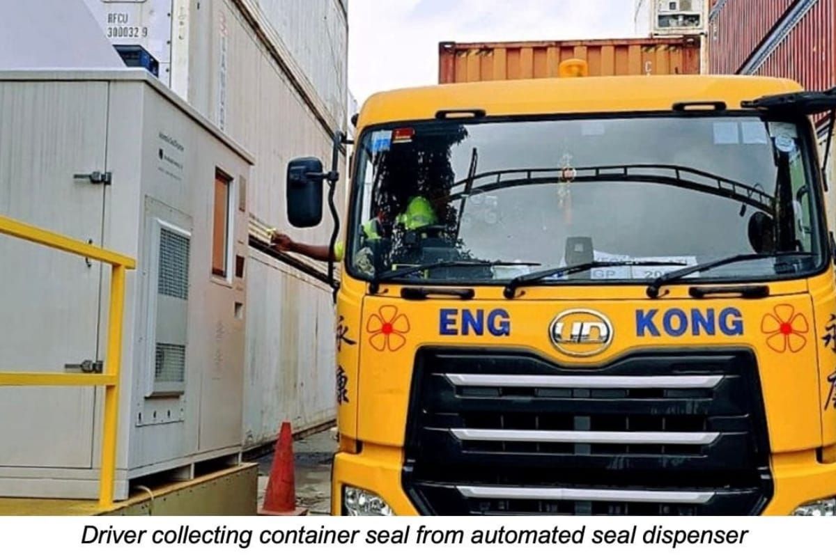 Eng Kong has installed Singapore's first automated seal dispenser system in one of their container depots