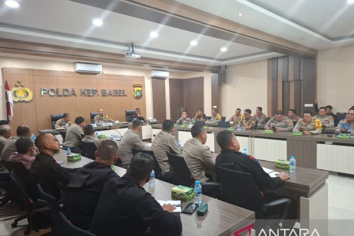 Polda Babel rapat kesiapan jelang pelantikan presiden danagenda debat cakada 2024