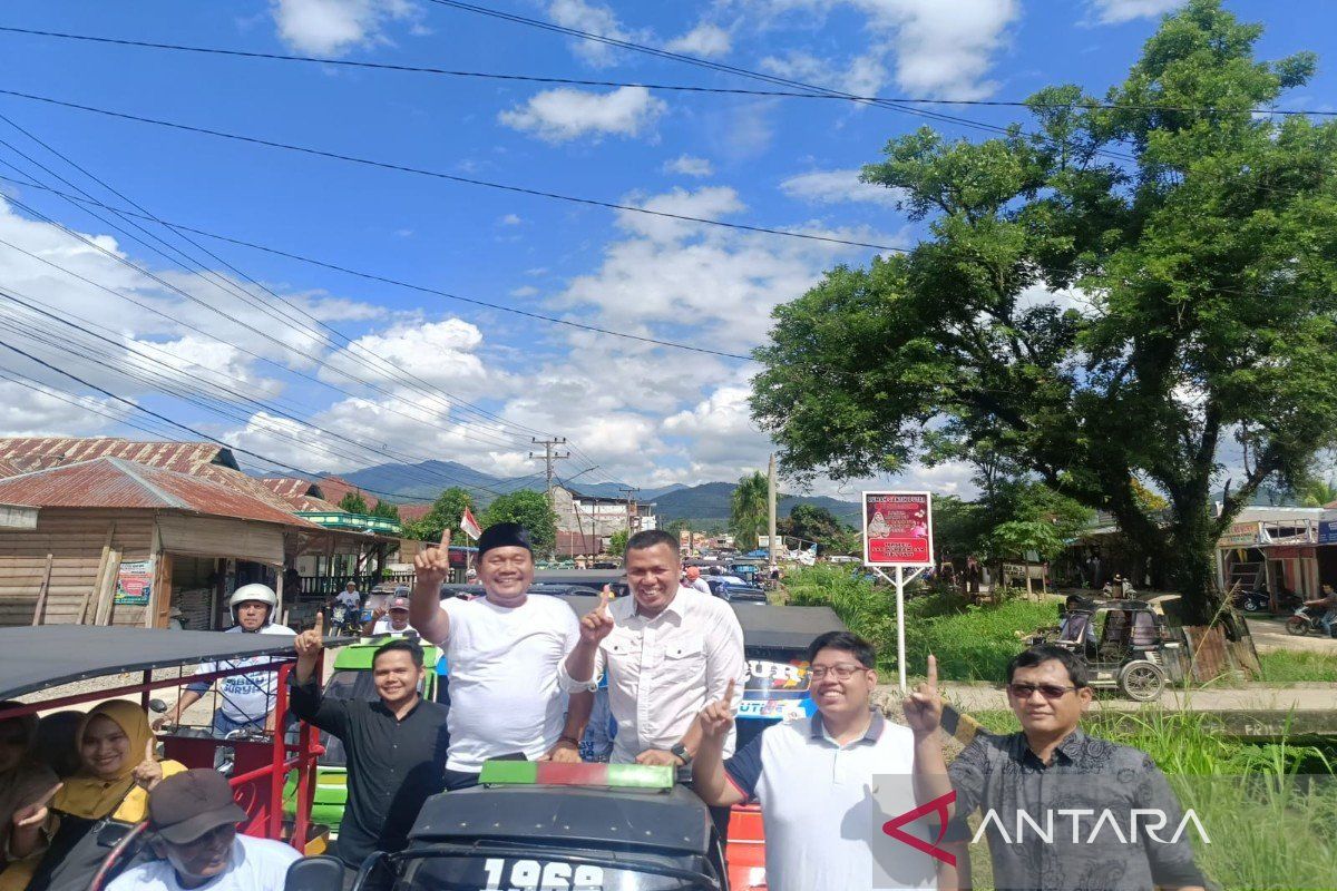 Ratusan becak sosialisasi Boby - Surya di Mandailing Natal