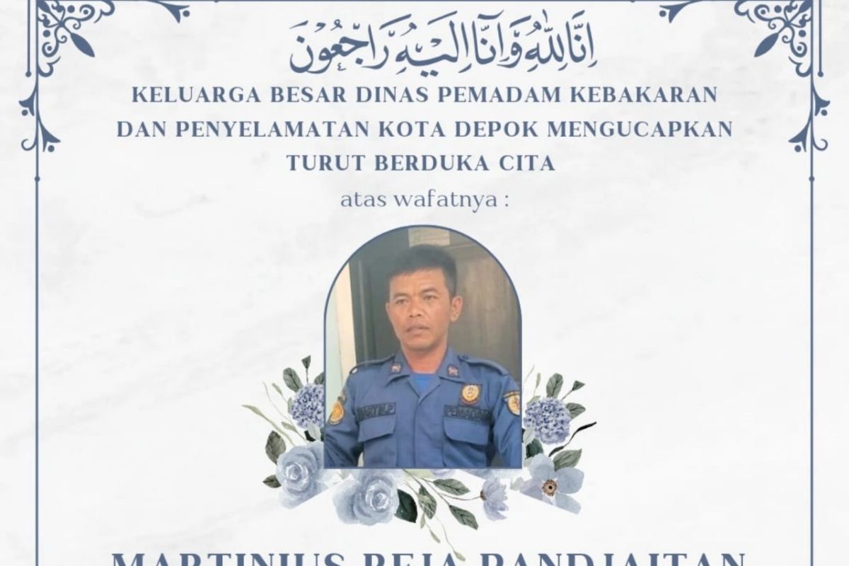 Damkar Depok berduka atas meninggalnya Martinnius dalam bertugas padamkan kebakaran