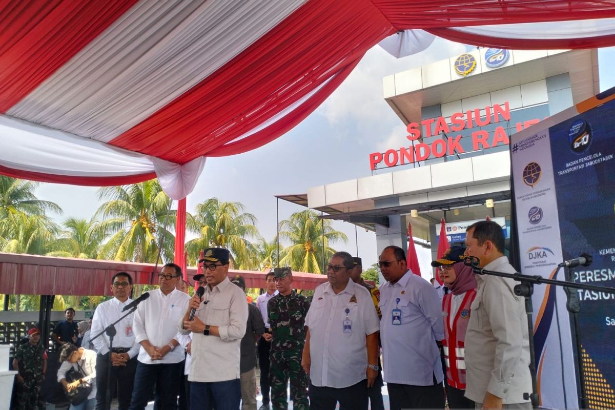 Menhub Budi Karya Sumadi resmikan Stasiun Pondok Rajeg di Depok