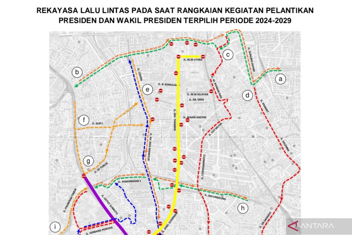 Jakarta to apply traffic management for presidential inauguration day